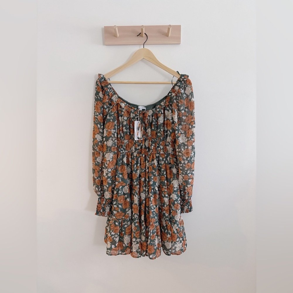 NWT Baltic Born Modesto Short Dress in Green Floral
